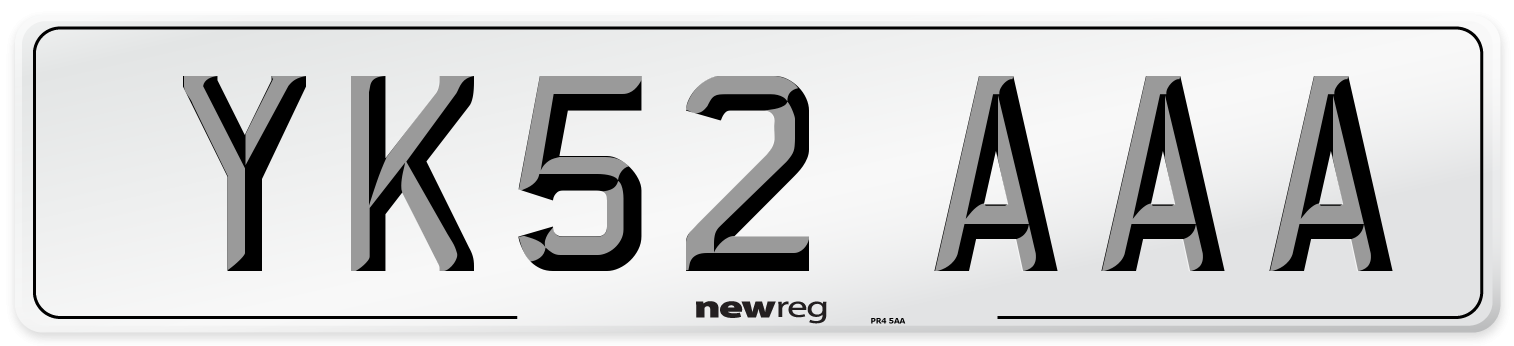 YK52 AAA Number Plate from New Reg